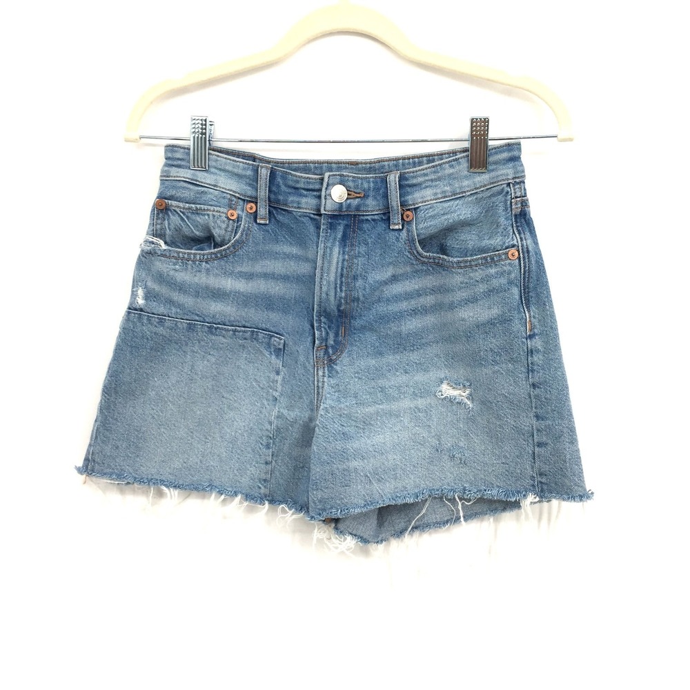 American Eagle Highest Rise 90s Boyfriend denim jean Shorts grunge indie boho‎ 4